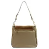 Luka 25-076 taupe női bőr válltáska 30 x 26 x 13 cm