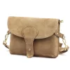 Luka 24-071 D INSTAGRAMKA drapp női velúr bőr oldaltáska 24.5 x 18 x 6 cm