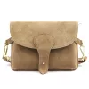 Luka 24-071 D INSTAGRAMKA drapp női velúr bőr oldaltáska 24.5 x 18 x 6 cm