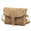 Luka 24-071 D INSTAGRAMKA drapp női velúr bőr oldaltáska 24.5 x 18 x 6 cm