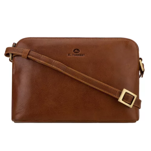 EL FORREST LB32-26 barna női bőr oldaltáska 24 x 15 x 8 cm