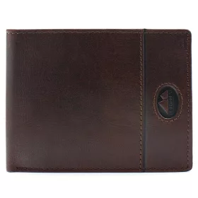   EL FORREST 899-22 RFID férfi barna bőr pénztárca 12 x 9.5 x 2.5 cm