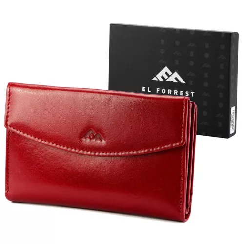 EL FORREST 866-480 RFID női piros bőr pénztárca 14.5 x 9.5 x 3.5 cm