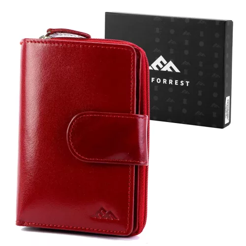 EL FORREST 821-480 RFID női piros bőr pénztárca 8.5 x 13 x 2.5 cm