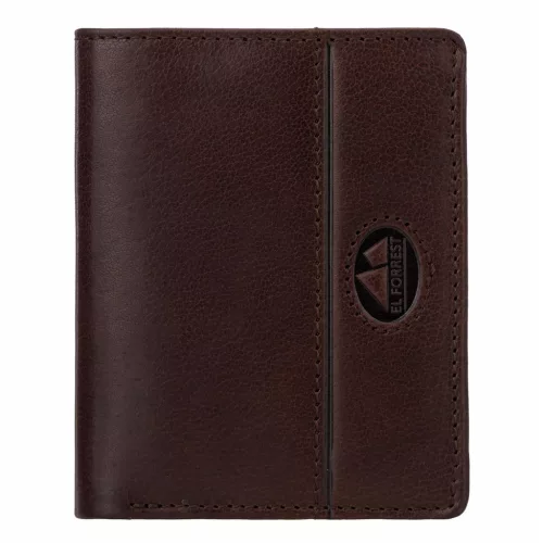 EL FORREST 728-22 RFID férfi barna bőr pénztárca 9 x 11 x 2.8 cm