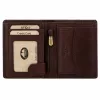 EL FORREST 728-22 RFID férfi barna bőr pénztárca 9 x 11 x 2.8 cm