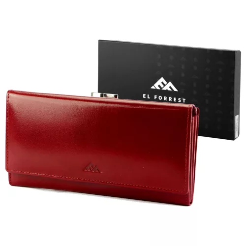 EL FORREST 618-480 RFID női piros bőr pénztárca 18.5 x 10 x 3 cm