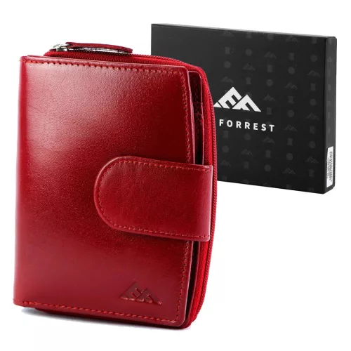 EL FORREST 564-480 RFID piros női bőr pénztárca 10 x 12.5 x 3.5 cm