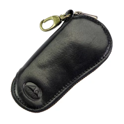 EL FORREST 1001-61 fekete bőr kulcstartó 12 x 6 x 1.5 cm