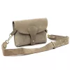 Luka 24-071 D INSTAGRAMKA taupe női velúr bőr oldaltáska 24.5 x 18 x 6 cm