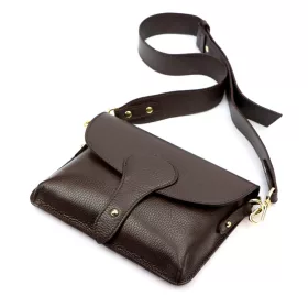   Luka 25-033 / 24-076 D DOLLARO INSTAGRAMKA sötétbarna női bőr oldaltáska 24 x 18 x 6 cm