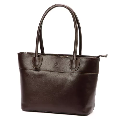 Florence 12 barna női bőr válltáska, shopper 40 x 27 x 16 cm