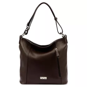   MiaMore 01-045 DOLLARO barna női bőr válltáska 35 x 30 x 13 cm