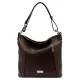 MiaMore 01-045 DOLLARO barna női bőr válltáska 35 x 30 x 13 cm