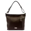 MiaMore 01-045 DOLLARO barna női bőr válltáska 35 x 30 x 13 cm