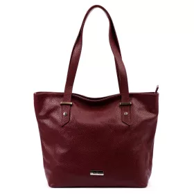   MiaMore 01-058 DOLLARO bordó női bőr válltáska 40 x 30 x 12 cm