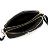 Luka 25-084 fekete női velúr bőr oldaltáska 22.5 x 15.5 x 8 cm