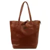 MiaMore 01-014 Z DOLLARO barna női bőr válltáska, shopper 40 x 38 x 13 cm