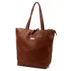 MiaMore 01-014 Z DOLLARO barna női bőr válltáska, shopper 40 x 38 x 13 cm