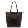 MiaMore 01-014 Z DOLLARO barna női bőr válltáska, shopper 40 x 38 x 13 cm