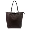 MiaMore 01-014 Z DOLLARO barna női bőr válltáska, shopper 40 x 38 x 13 cm