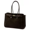 Camilla PREMIUM 10.004 barna női velúr bőr kézitáska 37 x 24 x 14 cm
