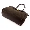 Camilla PREMIUM 10.004 barna női velúr bőr kézitáska 37 x 24 x 14 cm