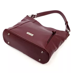   MiaMore 01-045 DOLLARO bordó női bőr válltáska 35 x 30 x 13 cm