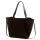 Luka 25-079 sötétbarna női velúr bőr válltáska, shopper 50 x 34 x 17 cm