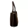 Luka 25-079 sötétbarna női velúr bőr válltáska, shopper 50 x 34 x 17 cm