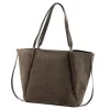Luka 25-079 taupe női bőr válltáska, shopper 50 x 34 x 17 cm
