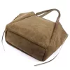 Luka 25-079 mogyoró színű női velúr bőr válltáska, shopper 50 x 34 x 17 cm