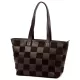 Luka 25-080 barna-kockás női bőr válltáska 45 x 29 x 14 cm