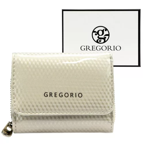 Gregorio CB-128 női bézs bőr pénztárca, mini 9,5 x 7 cm