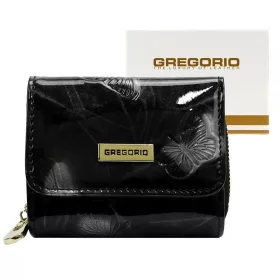 Gregorio BTS-128 fekete női bőr pénztárca 9,5 x 7 cm