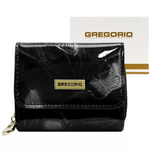 Gregorio BTS-128 fekete női bőr pénztárca 9,5 x 7 cm