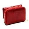 Gregorio GF128 piros női krokodilbőr mintás mini pénztárca 9 x 7.5 x 3.5 cm