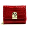 Gregorio GF128 piros női krokodilbőr mintás mini pénztárca 9 x 7.5 x 3.5 cm