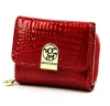 Gregorio GF128 piros női krokodilbőr mintás mini pénztárca 9 x 7.5 x 3.5 cm
