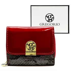 Gregorio SLM-128 piros női bőr pénztárca 9,5 x 7 cm