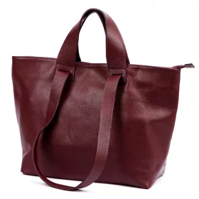   Luka 25-078 DOLLARO bordó női bőr kézitáska, válltáska 43 x 30 x 17 cm