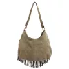 Camilla PREMIUM 10.002 taupe női bőr válltáska, oldaltáska 36 x 33 x 7 cm