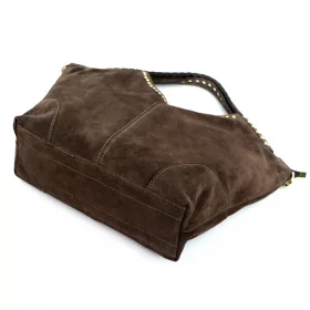   Camilla PREMIUM 10.003 barna női velúr bőr kézitáska 50 x 30 x 12 cm