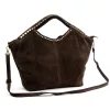 Camilla PREMIUM 10.003 barna női velúr bőr kézitáska 50 x 30 x 12 cm