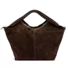 Camilla PREMIUM 10.003 barna női velúr bőr kézitáska 50 x 30 x 12 cm