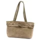Camilla PREMIUM 10.005 taupe női bőr válltáska 42 x 24 x 13 cm
