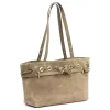 Camilla PREMIUM 10.005 taupe női bőr válltáska 42 x 24 x 13 cm