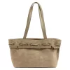 Camilla PREMIUM 10.005 taupe női bőr válltáska 42 x 24 x 13 cm
