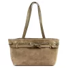 Camilla PREMIUM 10.005 taupe női bőr válltáska 42 x 24 x 13 cm