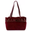 Camilla PREMIUM 10.005 bordó női bőr válltáska 42 x 24 x 13 cm
